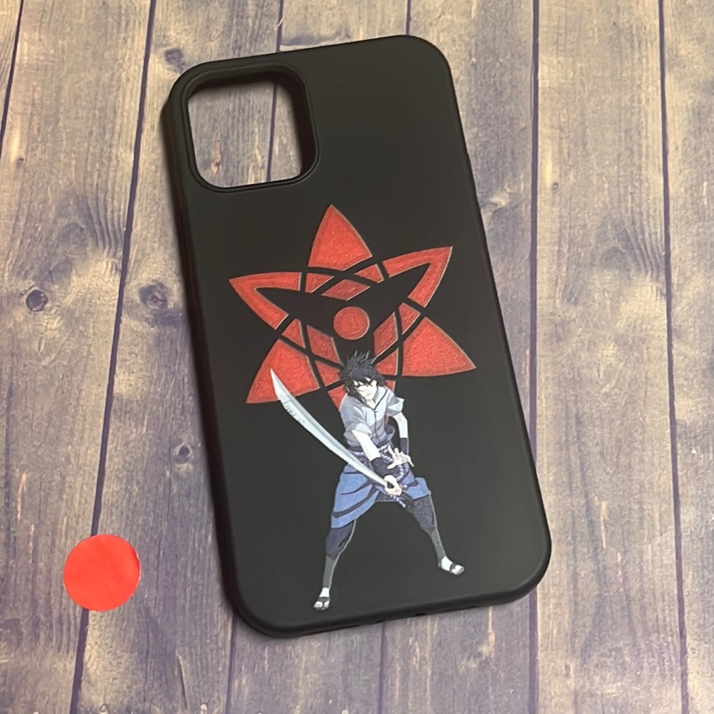 5for$10 Anime Naruto - Sasuke Uchiha IPhone 12 phone case Matte Black